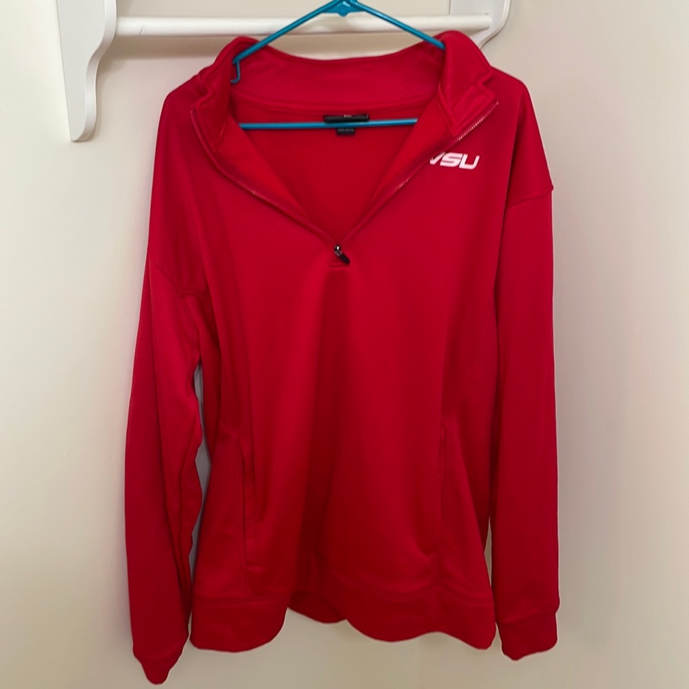 SVSU red quarterzip